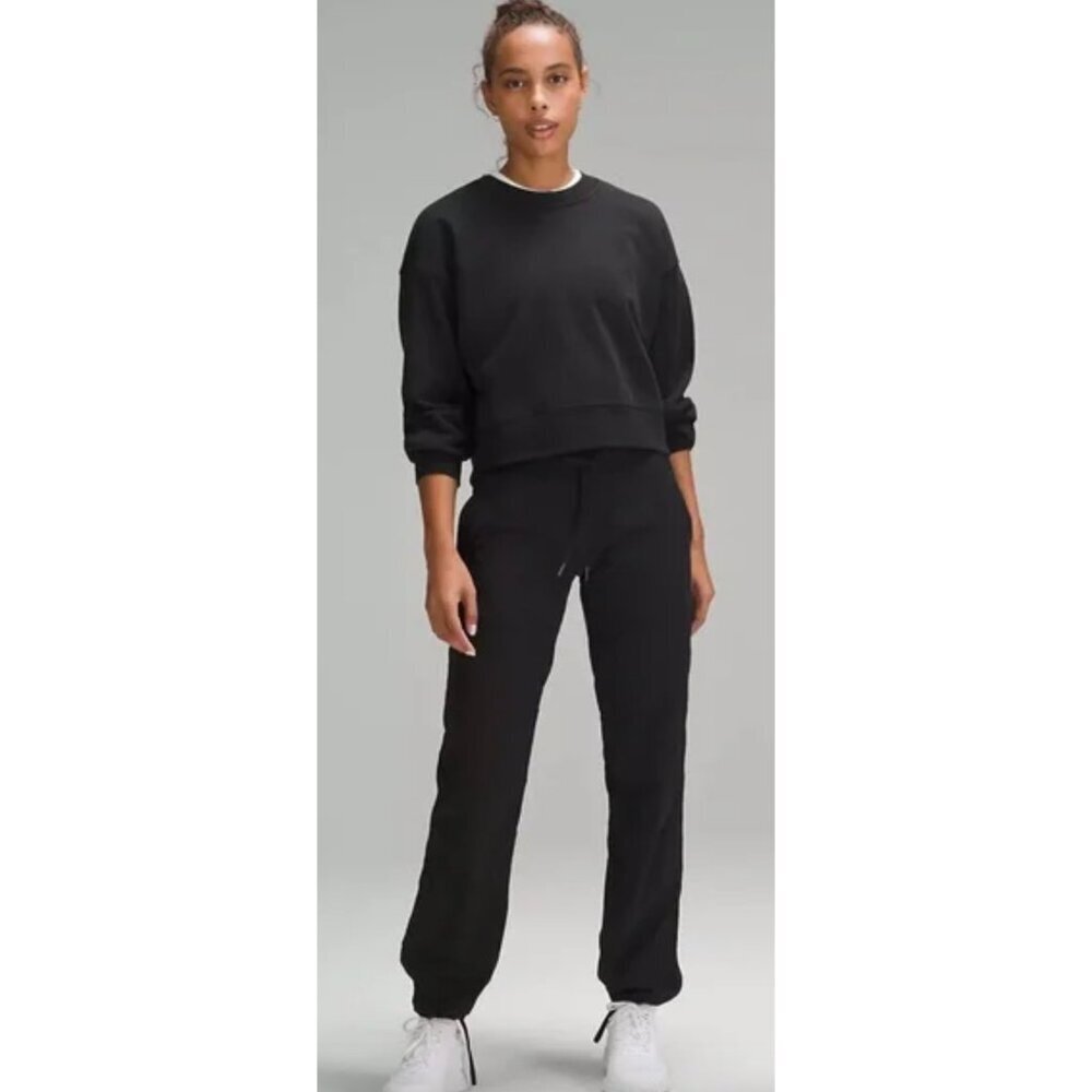 EUC Lululemon Perfectly Oversized Cropped Crew French Terry, Size 8